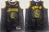 Men's Los Angeles Lakers #9 Bronny James Jr. Black 2024 Draft Stitched Basketball Jersey,baseball caps,new era cap wholesale,wholesale hats